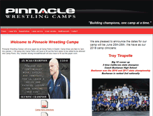 Tablet Screenshot of pinnaclewrestlingcamps.com